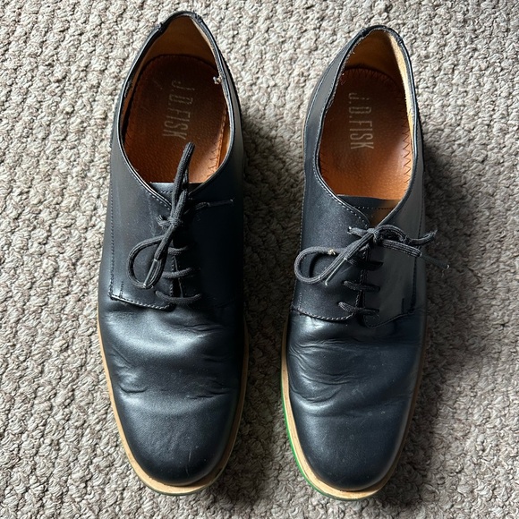 JD Fisk.. Black Oxfords/ Green Soles.. Used. Men’s 10.5 - Picture 2 of 7